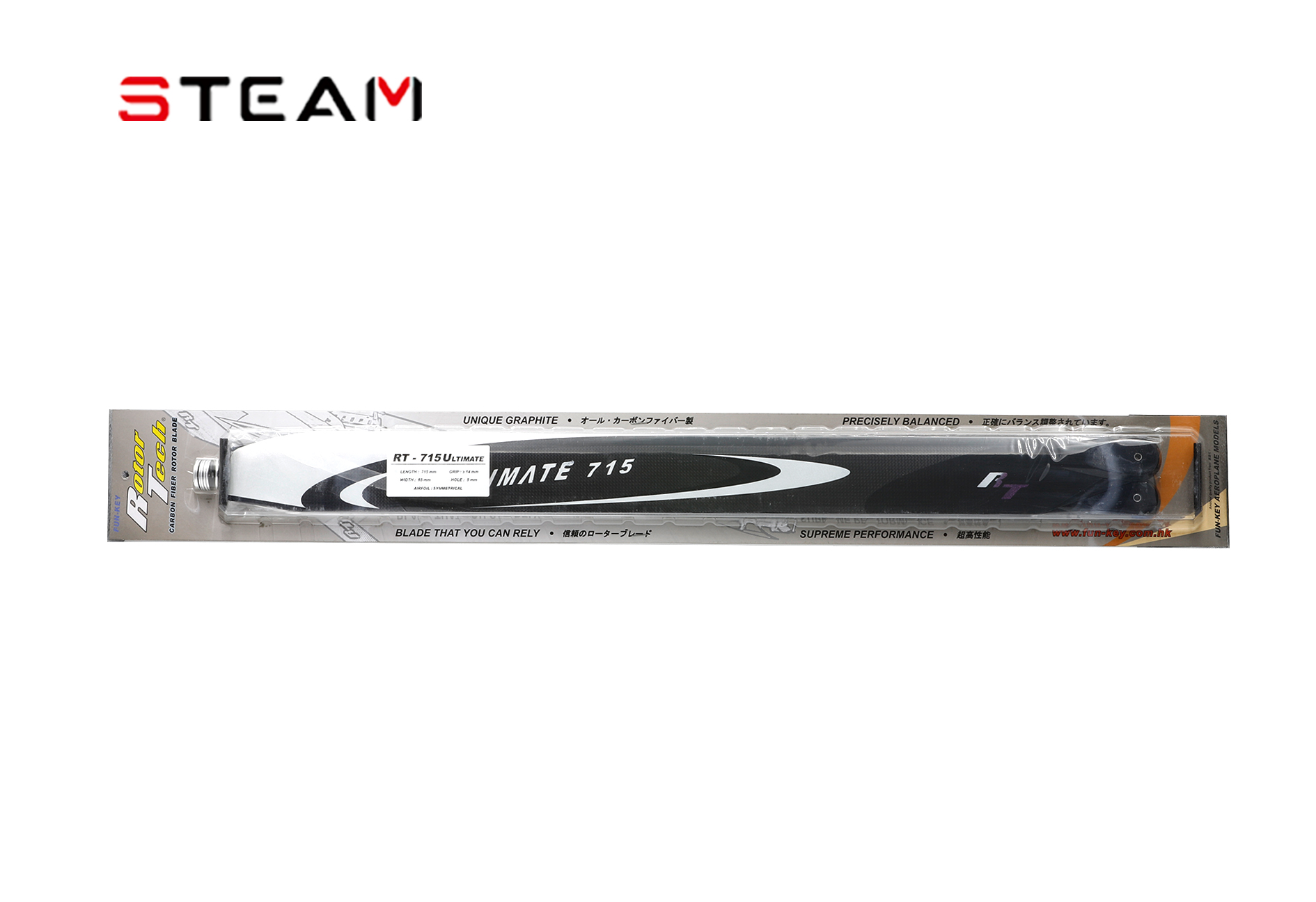 FK Carbon Fiber Main Blade RT-715MM-U