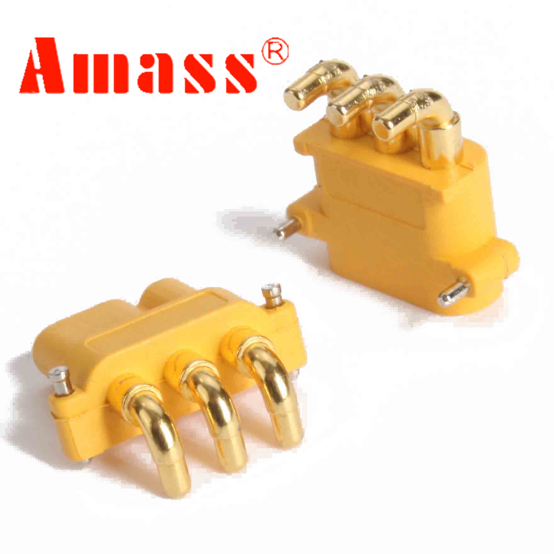 Amass MR30PW Right Angle Plug/A Pair