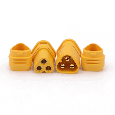 Amass MT30 Three Pin Connector Gold Plated Plug/A Pair