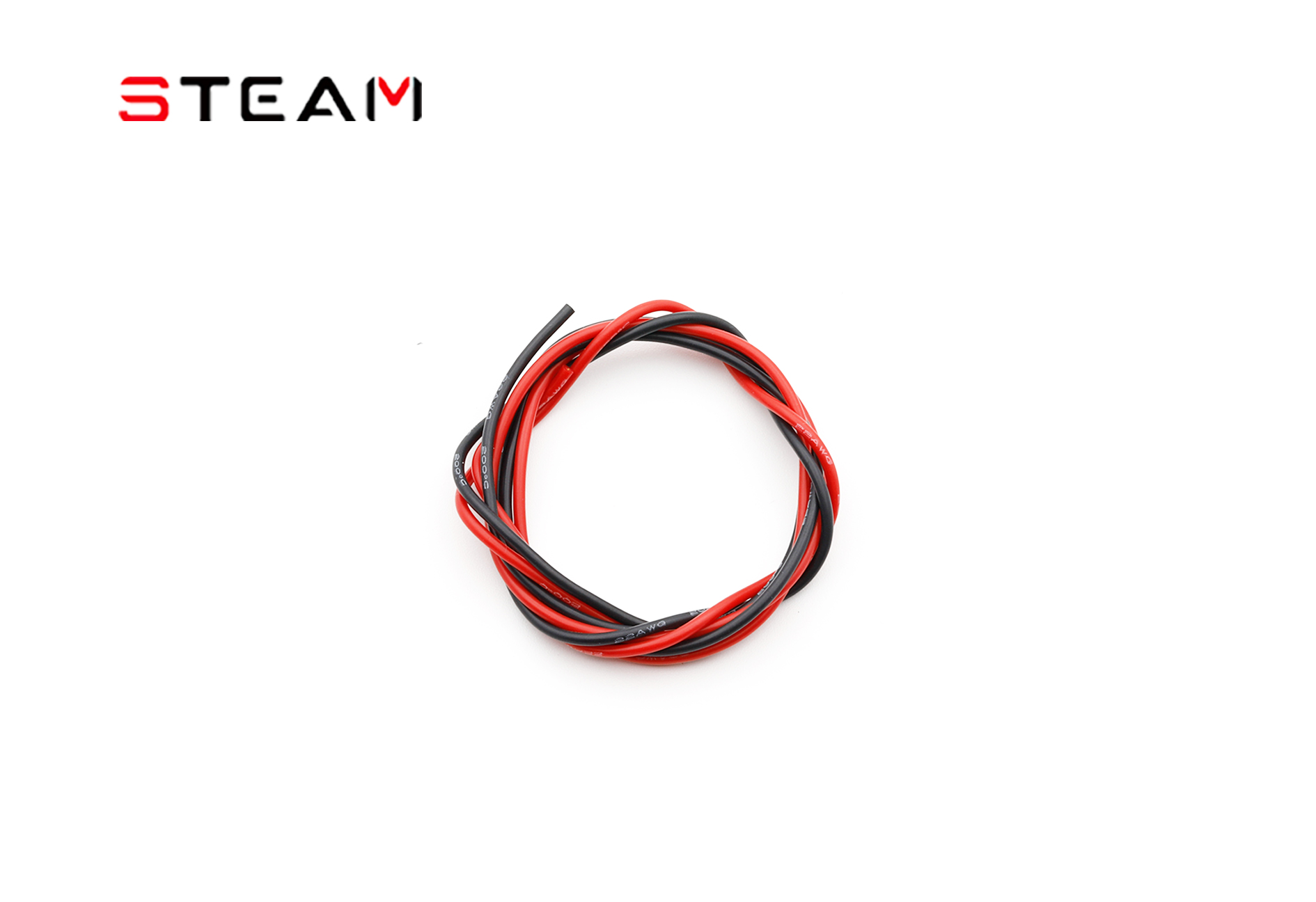 Steam 22AWG Red & Black Special Soft Silica Gel Wire E12020D