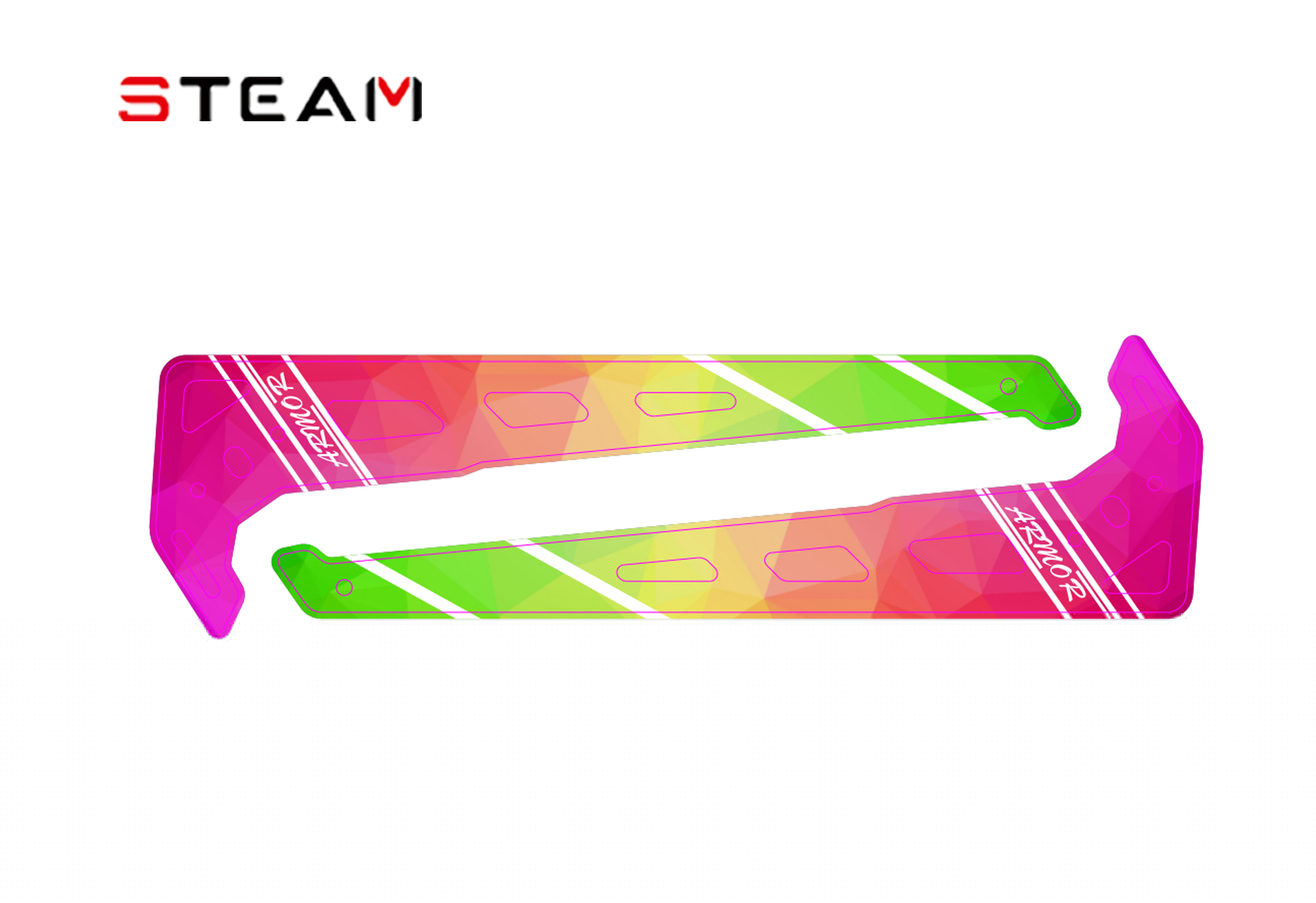 700 Tail Vertical Sticker/Rainbow H7214B