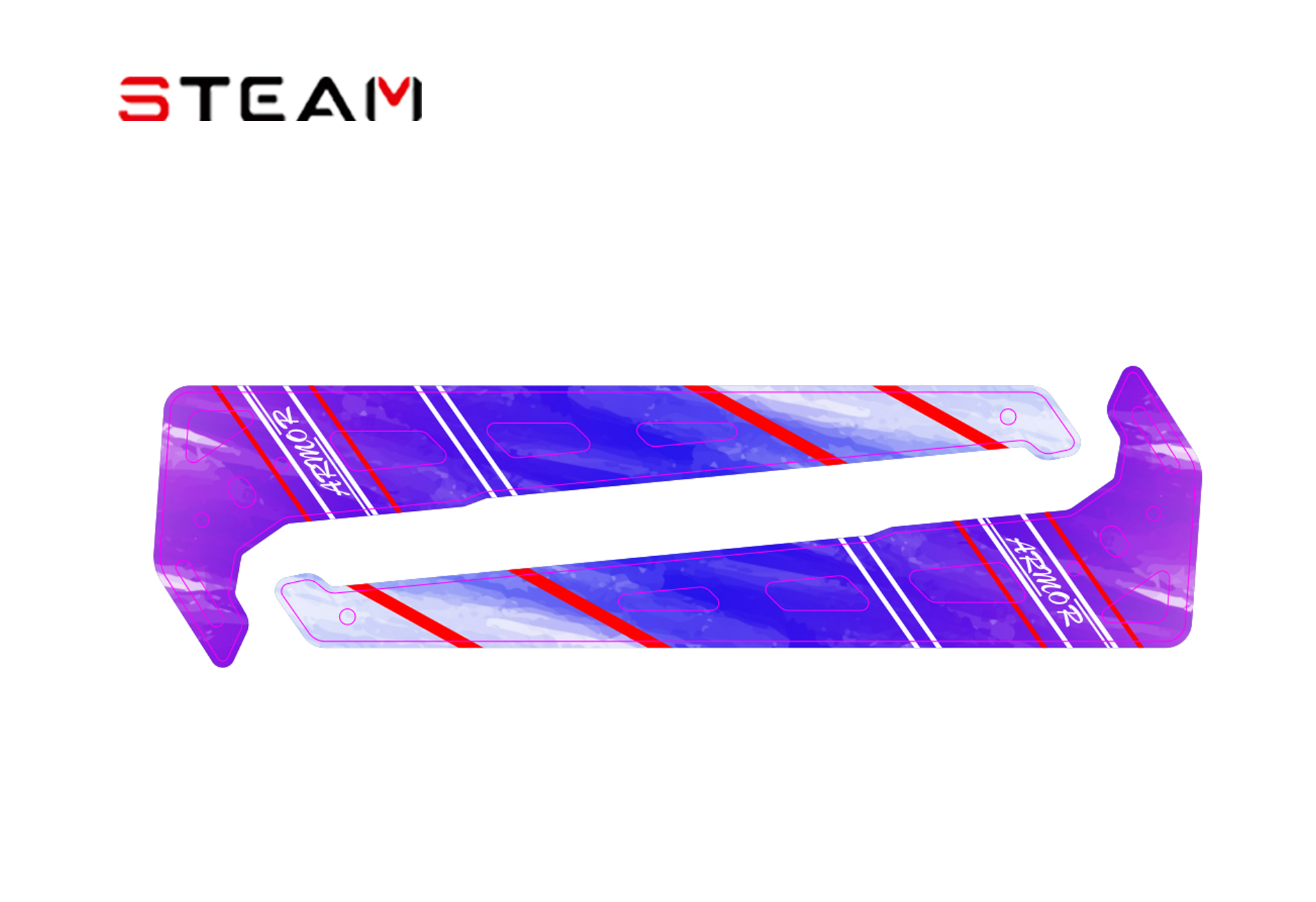 700 Tail Vertical Sticker/Ice Blue H7214A