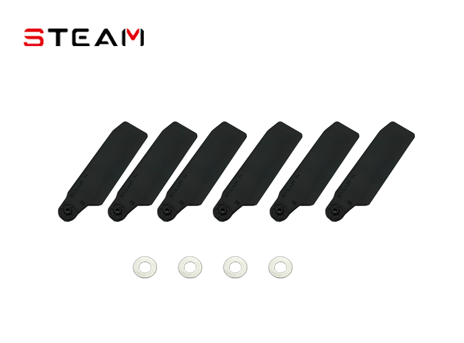 Carbon Plastic Tail Blade/71MM/M2.5/2.6MM/3 Packs TS71-M2.5-2.6MM
